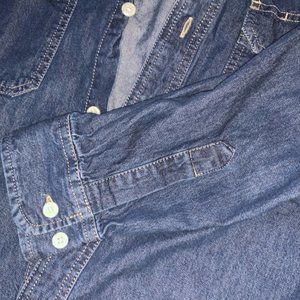 Mens large Dickies Denim Button up long sleeve.